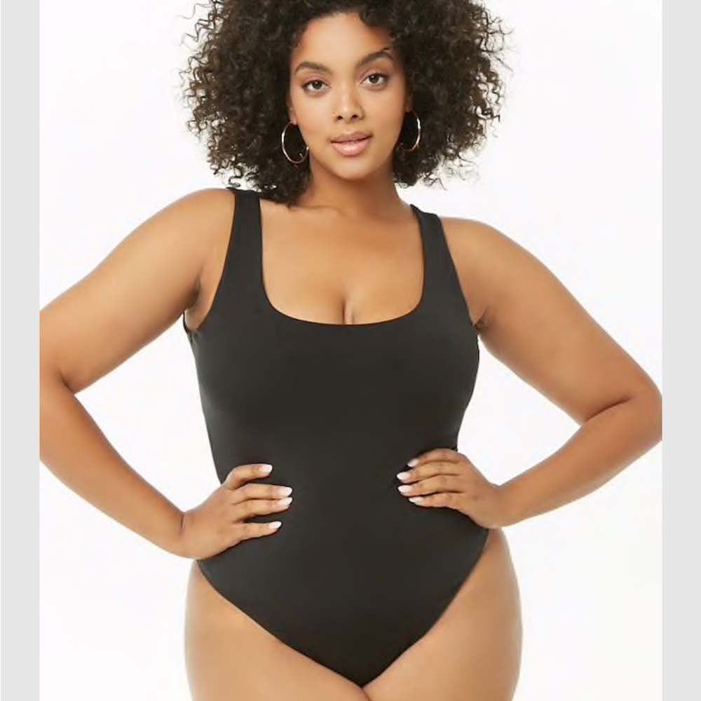 Plus size thong bodysuit